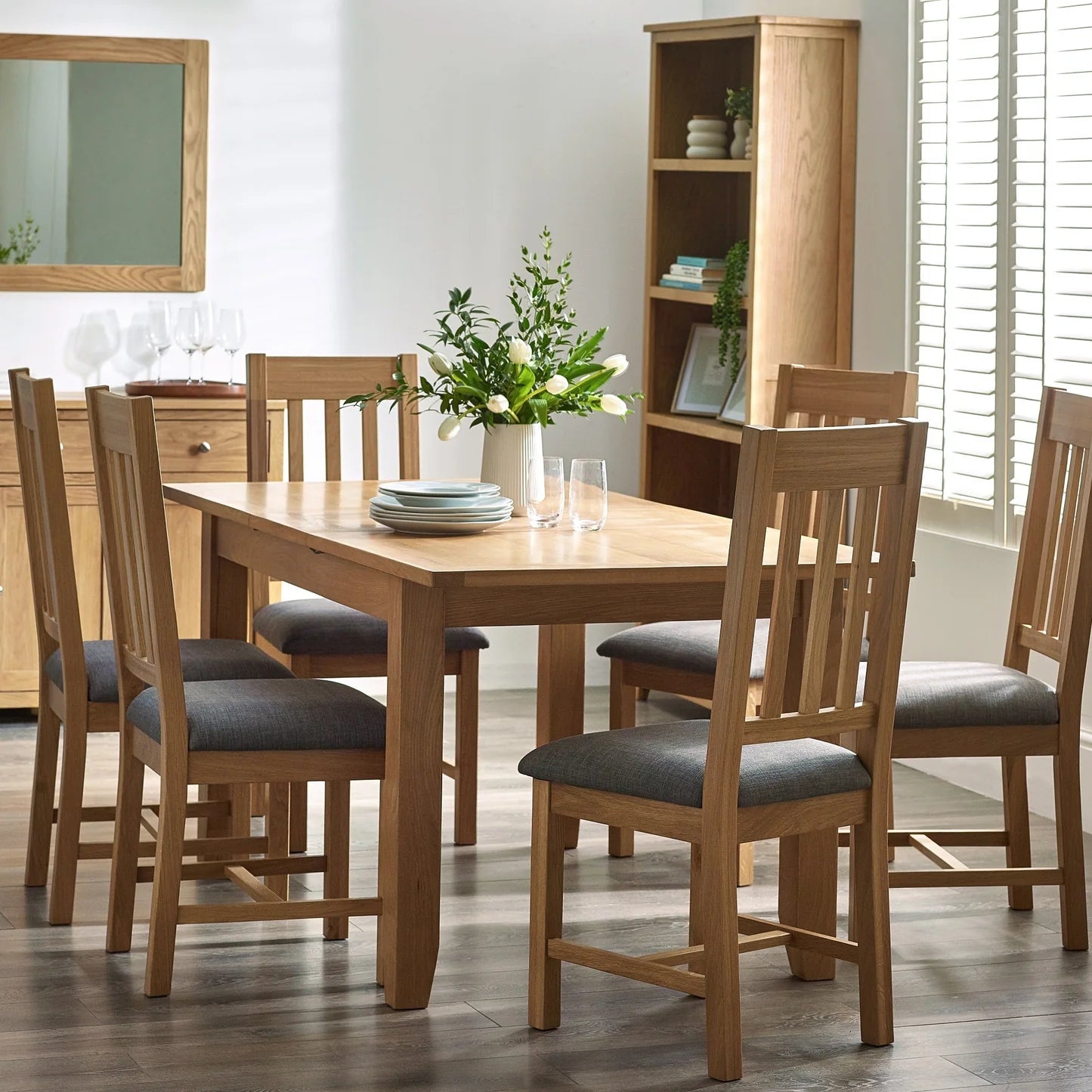 Mallory 4 Seater Wood Extending Dining Table
