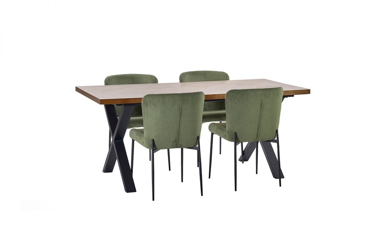 Aron Rectangle Wood 4 Seater Dining Table