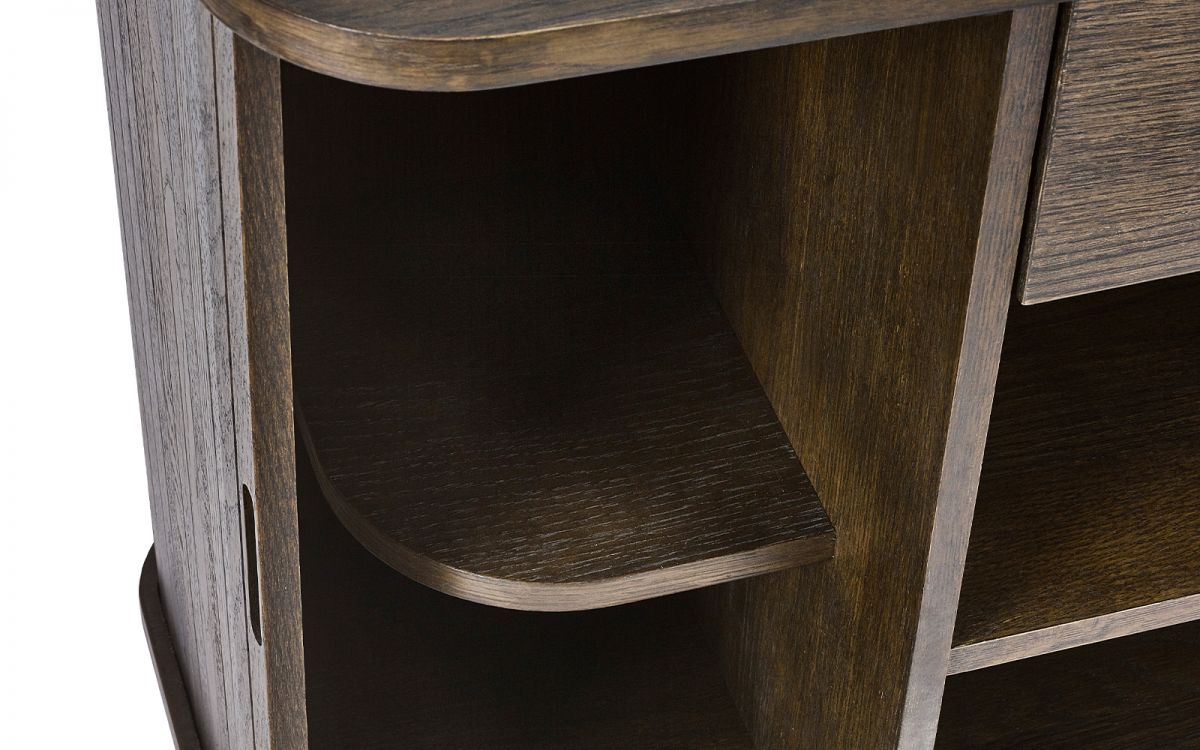 Wood Sideboard With Sliding Doors