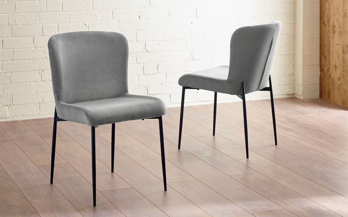 Leonie Grey or Green Velvet Dining Chair