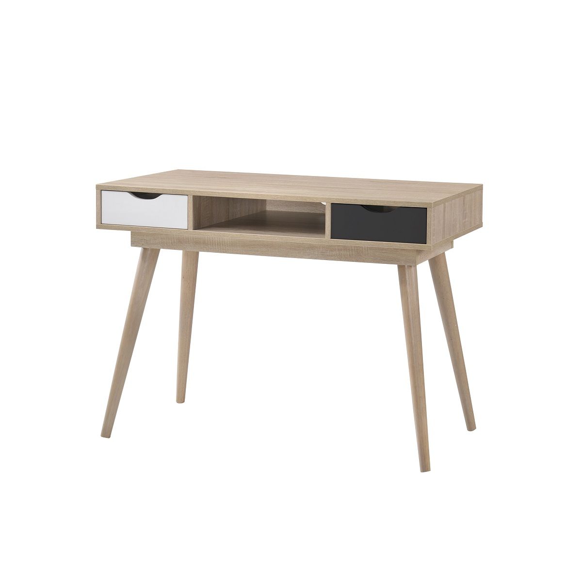 Oak 2 Drawer 1 Shelf Home Office Study Desk