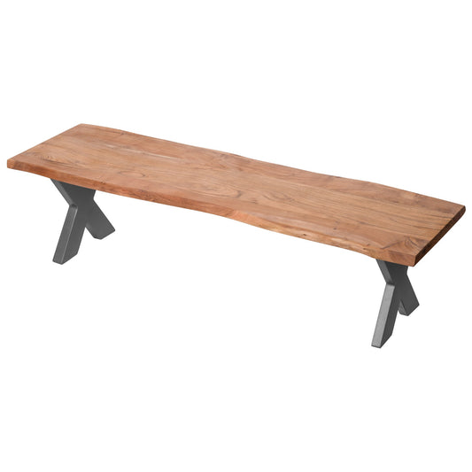 Acacia Wood Dining Bench for 2