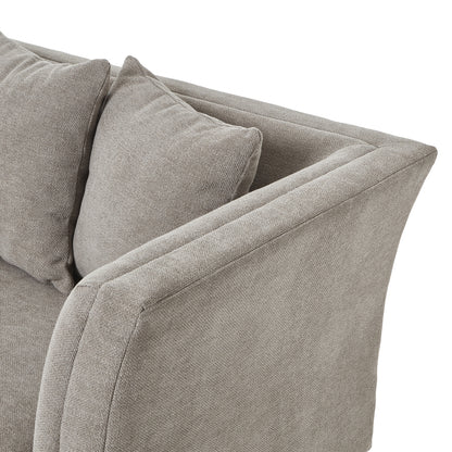 Vesper Taupe Cushion Back 3 Seater Sofa
