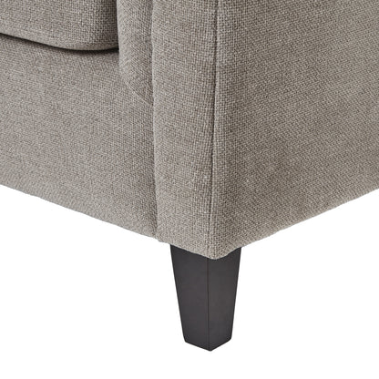 Vesper Taupe Cushion Back 3 Seater Sofa