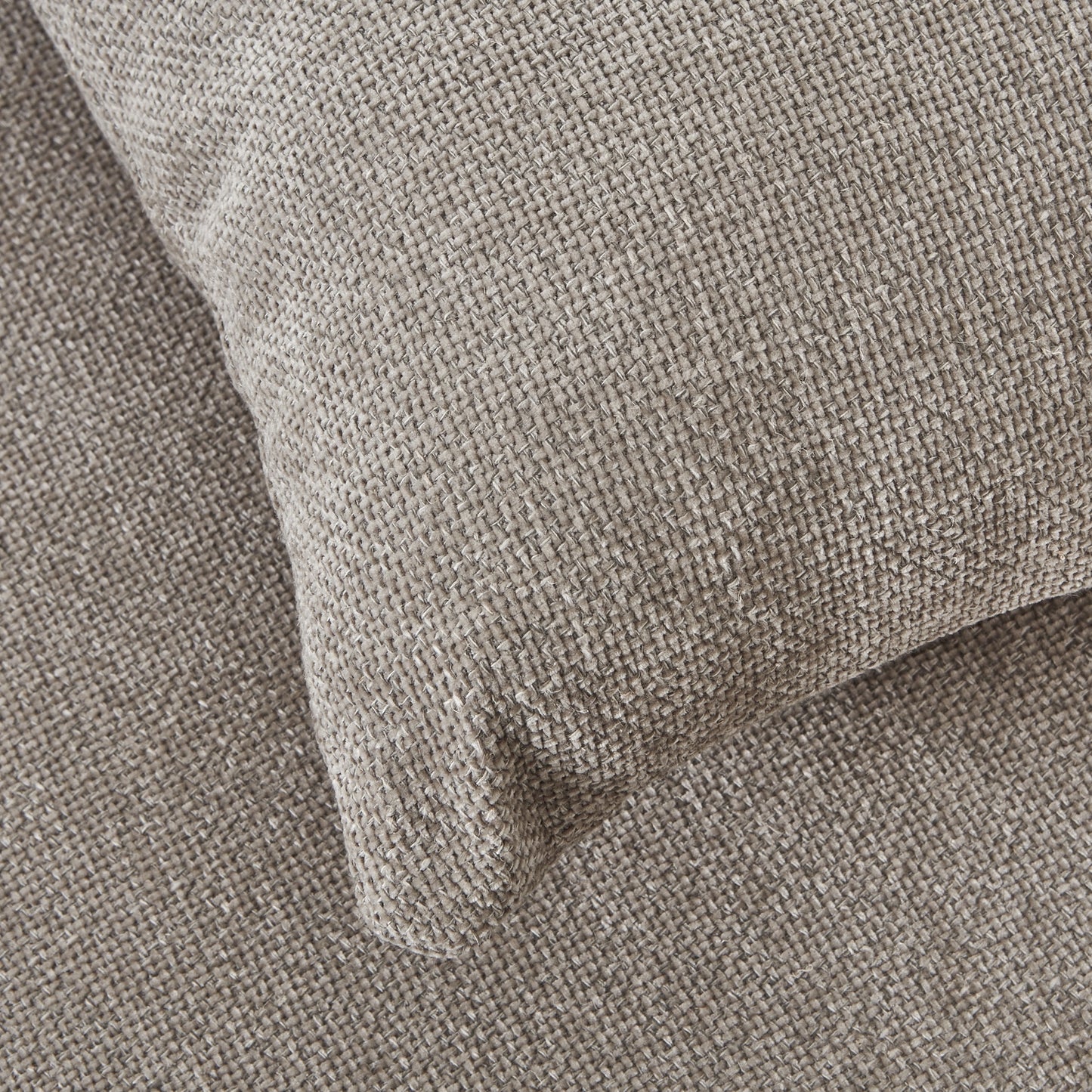 Vesper Taupe Cushion Back 3 Seater Sofa
