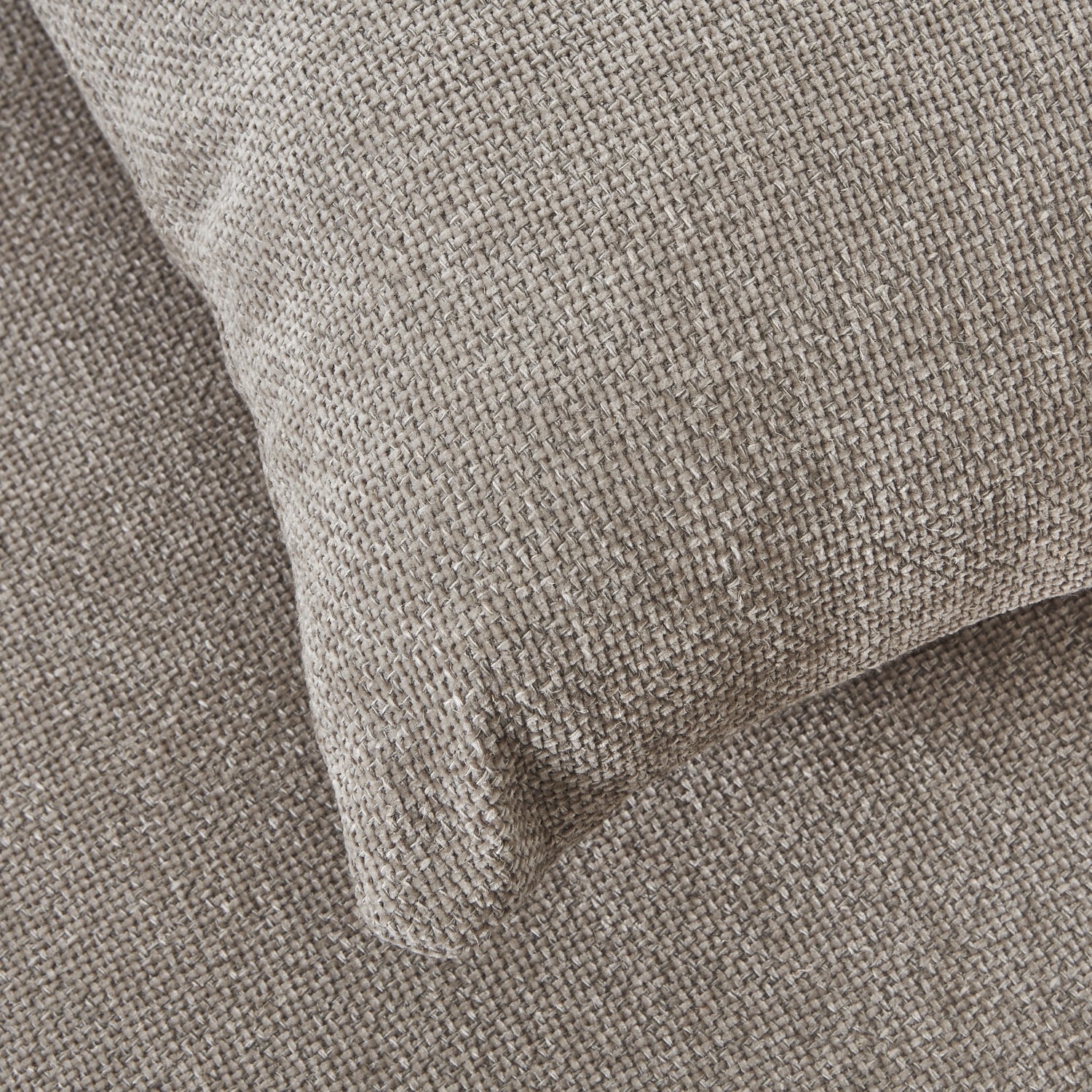 Vesper Taupe Cushion Back 3 Seater Sofa