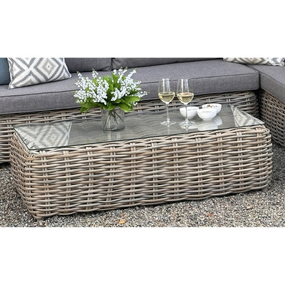 Amalfi Collection Outdoor Large Corner Sofa Set with Table