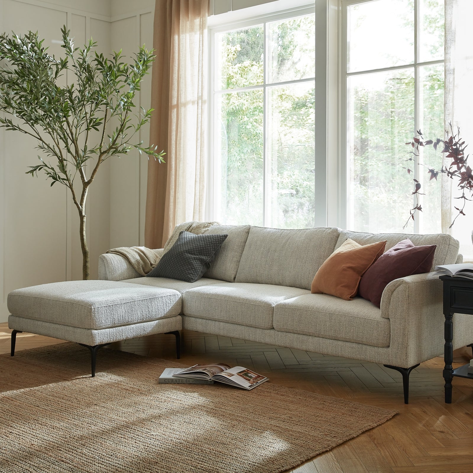 3 Seater Sofa With Footstool