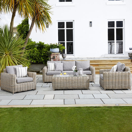 Amalfi Collection Outdoor 5 Seater Set Sofa with Table