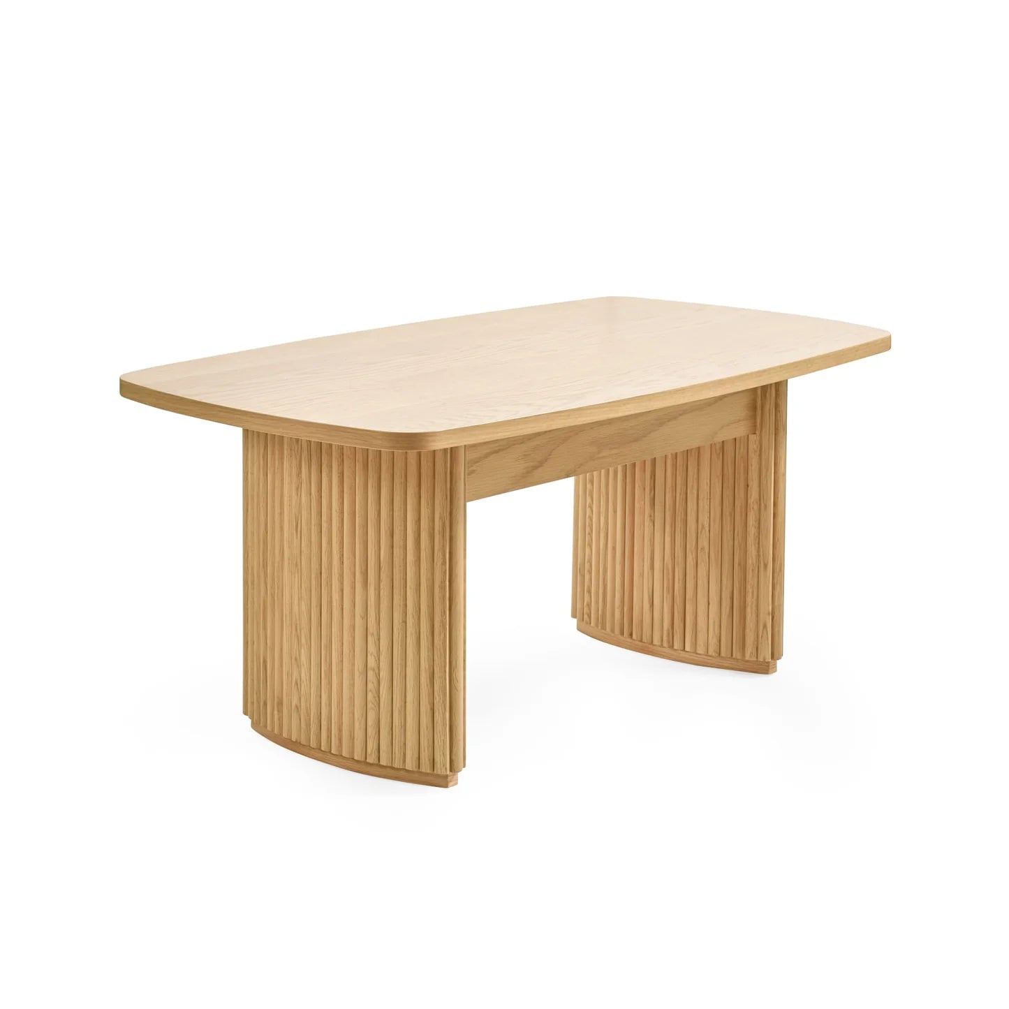 Light Oak Effect Fluted 90cm Compact Coffee