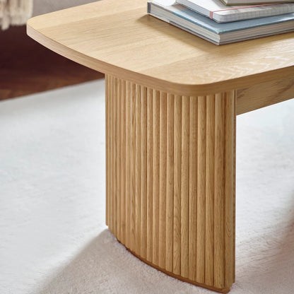 Light Oak Effect Fluted 90cm Compact Coffee