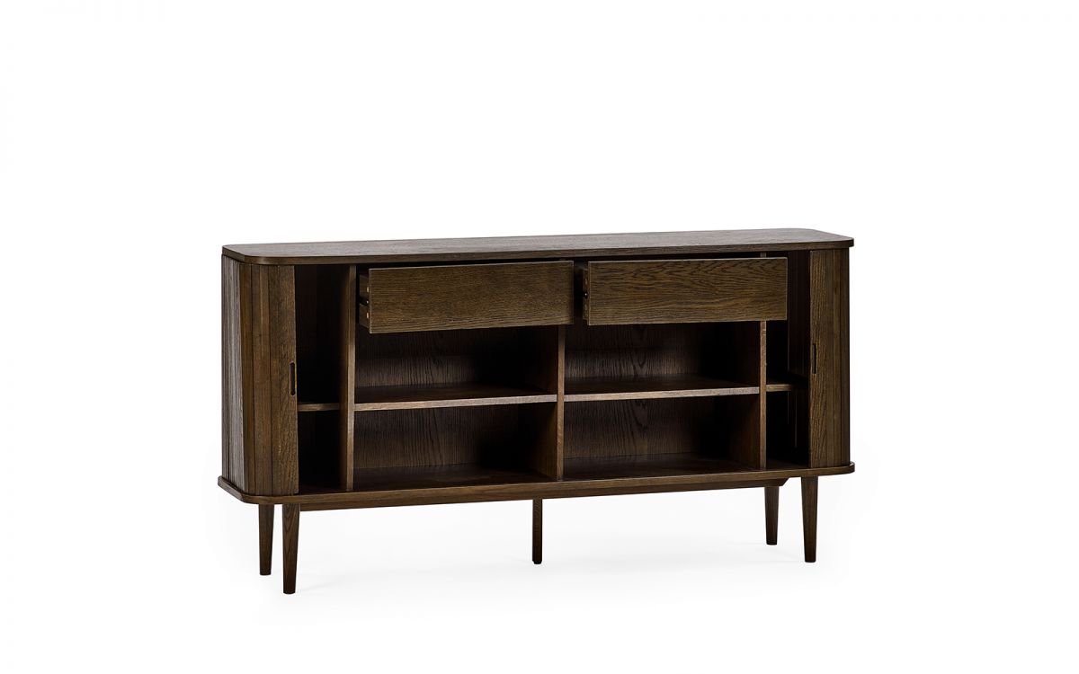 Wood Sideboard With Sliding Doors