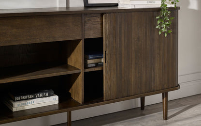 Wood Sideboard With Sliding Doors