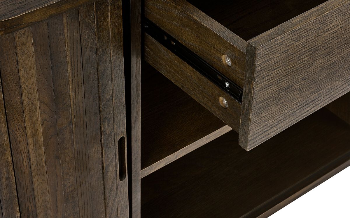 Wood Sideboard With Sliding Doors