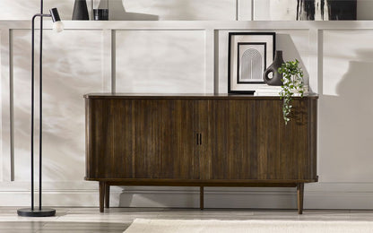 Wood Sideboard With Sliding Doors