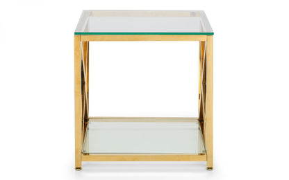 Gold Glass Lamp Table