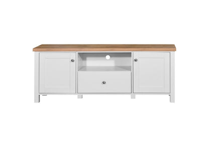 Oak TV Stand Unit Cabinet with 2 Door and 1 Drawers 60 inches